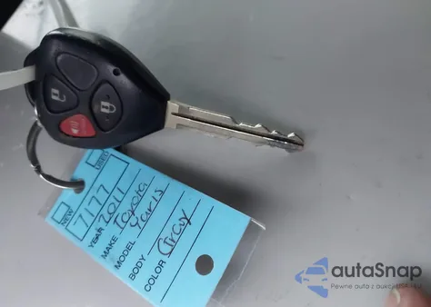 2011 Toyota Yaris z USA, uszkodzony, nr VIN JTDBT4K30B1403472